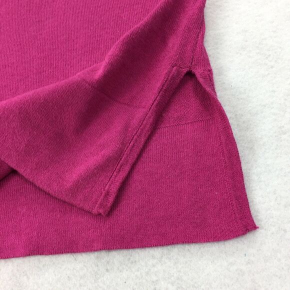 Dana Buchman Knit Sweater Blouse Size 1X Womens Dark Pink Rhinestone Tunic Top - Picture 6 of 12